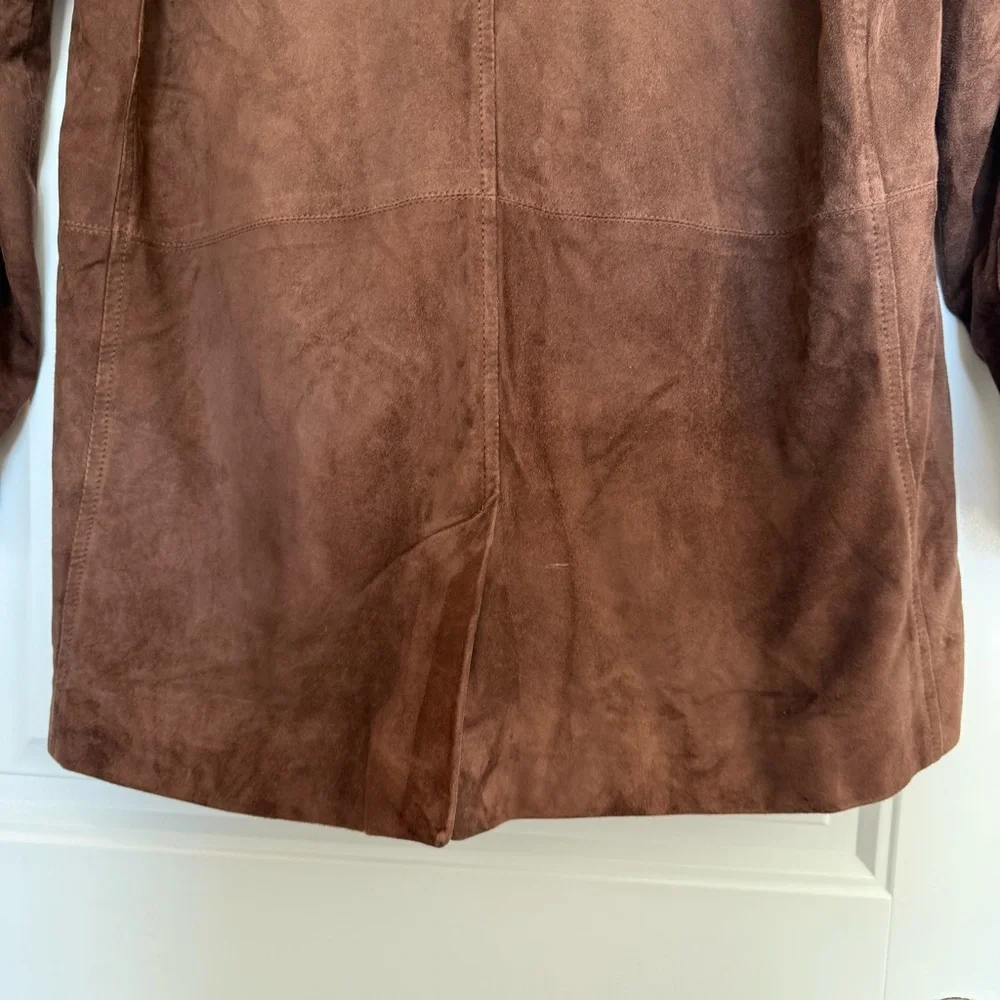 Peter Millar 100% Genuine Suede Leather Shirt Jacket - Rich‎ Brown Men’s